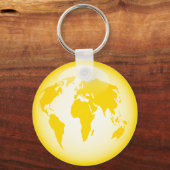 Porte-clés Globe jaune brillant (Recto)