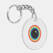 Porte-clés Globe oculaire arc-en-ciel cool (Devant gauche)