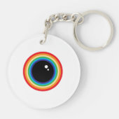 Porte-clés Globe oculaire arc-en-ciel cool (Dos)