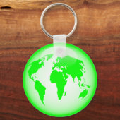 Porte-clés Globe vert brillant (Recto)