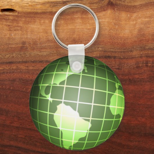 Porte-clés Globe vert foncé (Recto)