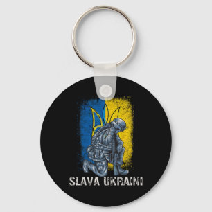 Porte-clés Gloire à l'Ukraine Slava Ukraïni Trident Pro Ukrai