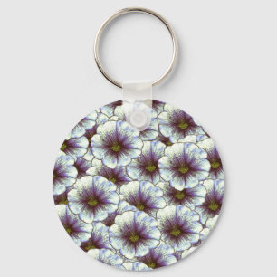 Porte-clés Gloire du matin violet et blanc