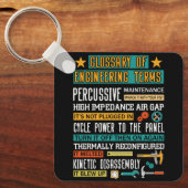 Porte-clés Glossaire des termes d'ingénierie Drôle d'ingénieu (Recto)