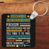 Porte-clés Glossaire des termes d'ingénierie Drôle d'ingénieu (Verso)