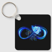 Porte-clés Glowing infinity with blue rose (Recto)