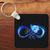 Porte-clés Glowing infinity with blue rose (Recto)