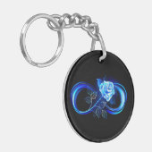 Porte-clés Glowing infinity with blue rose (Devant gauche)