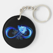 Porte-clés Glowing infinity with blue rose (Dos)