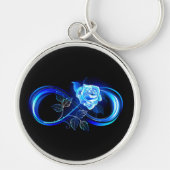 Porte-clés Glowing infinity with blue rose (Devant)