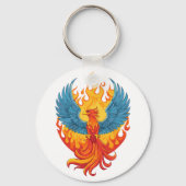 Porte-clés Glowing mythological Fantasy Phoenix Bird (Verso)