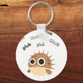 Porte-clés Glub Blowfish Cute Emoji (Recto)