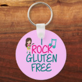 Porte-clés Gluten Free Rock Star Girl (Recto)