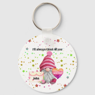 Porte-clés Gnome couleur Whimsical en amour