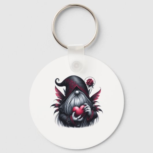 Porte-clés Gnome de la Saint-Valentin gothique (Recto)
