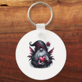 Porte-clés Gnome de la Saint-Valentin gothique (Recto)