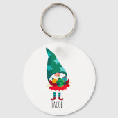 Porte-clés Gnome de Noël mignonne avec ornements de Noël (Recto)
