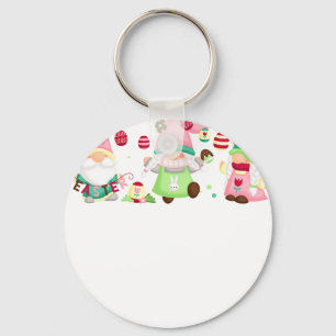 Porte-clés gnome de Pâques, rétro, vintage