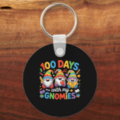 Porte-clés Gnome Enfants Enseignant 100 Jours D'école  (Recto)