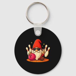 Porte-clés Gnome Mignon Avec Lunettes Gnome Jouant Au Bowling