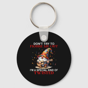 Porte-clés Gnome n'essaie pas de me comprendre Je suis un roi