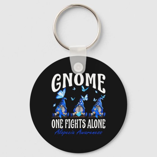 Porte-clés Gnome One combat seul Alopécie Sensibilisation 1 (Recto)