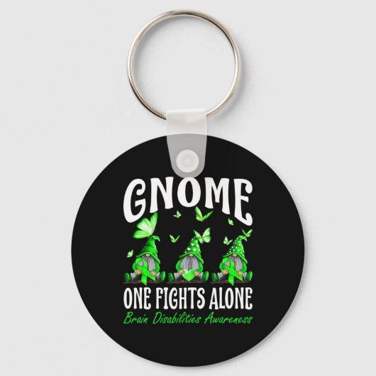 Porte-clés Gnome One combat seul Cerveau invalidants (Recto)