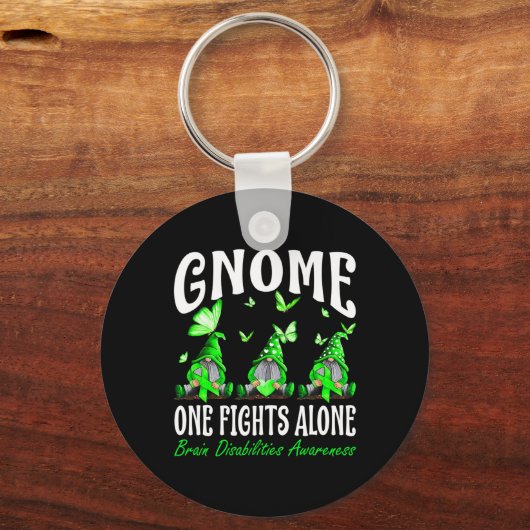 Porte-clés Gnome One combat seul Cerveau invalidants (Recto)