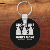 Porte-clés Gnome One combat seul La sensibilisation au cancer (Recto)