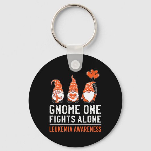 Porte-clés Gnome One combat seul Leucémie Cancer Sensibilisat (Recto)