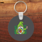 Porte-clés Gnome Tie Dye Trèfle Saint-Patrick Hipe (Recto)