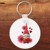 Porte-clés Gnome Valentines Day Cute Gnome Heart Leopard Sunf (Recto)