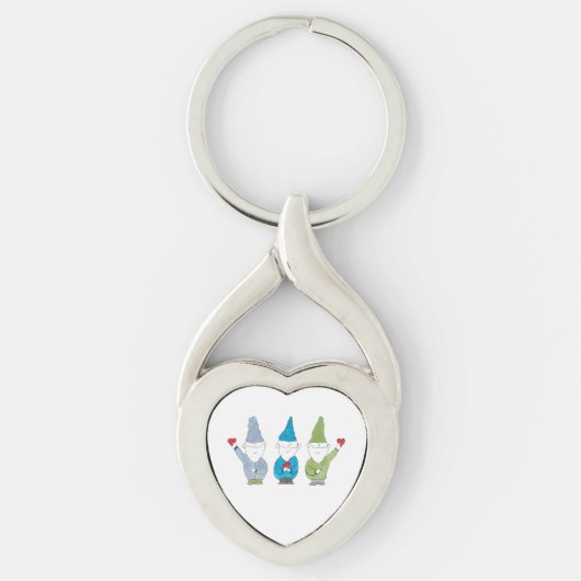 Porte-clés Gnomes avec coeurs Magnet (Devant)