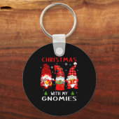 Porte-clés Gnomes Christmas Family Leopard Funny Plaid Men Wo (Recto)