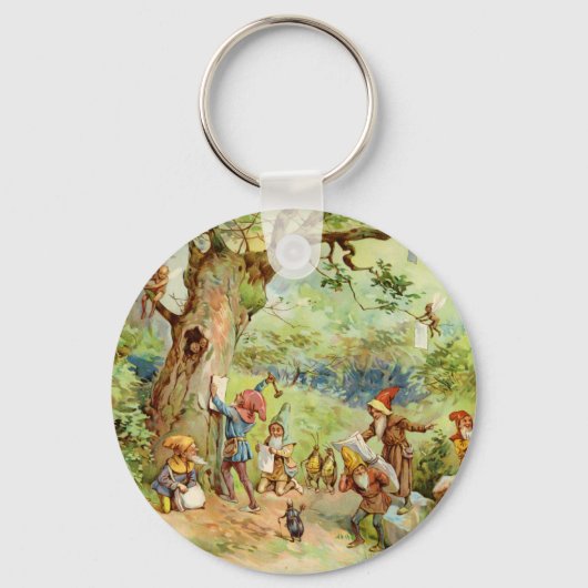 Porte-clés Gnomes, elfes et fées dans la Forêt Magique (Recto)