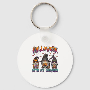 Porte-clés Gnomes Halloween Trois Gnomes Chapeau de Sorcière