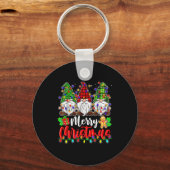 Porte-clés Gnomes Merry Christmas Light Gnome Xmas  (Recto)