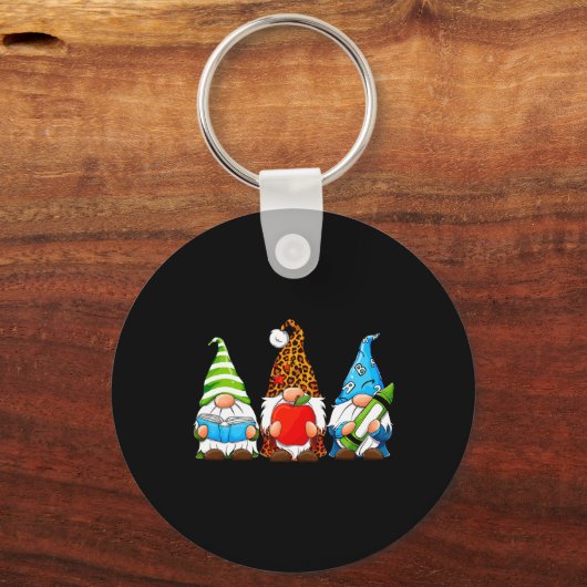 Porte-clés Gnomes mignons Étudiants Enseignant Gnome Tee Fun  (Verso)