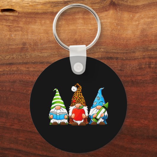 Porte-clés Gnomes mignons Étudiants Enseignant Gnome Tee Fun (Recto)