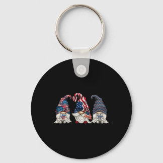 Porte-clés Gnomes patriotiques 4 juillet drôle d'amour de gno