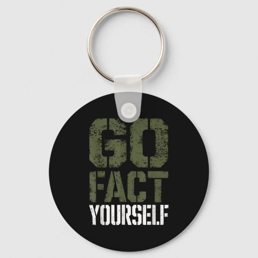 Porte-clés Go Fact Yourself Funny Military Stencil Tactical S (Recto)