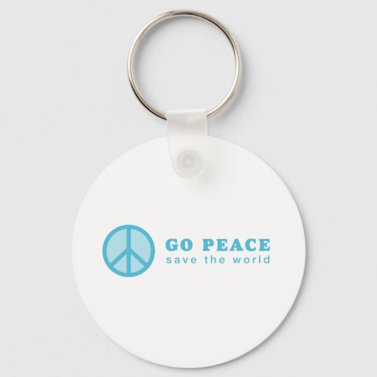 Porte-clés Go Peace (Bleu) (Recto)