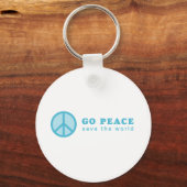Porte-clés Go Peace (Bleu) (Recto)