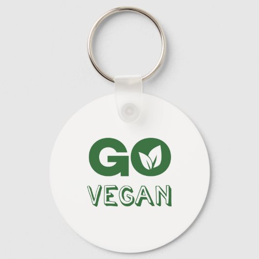 Porte-clés Go Vegan Plante Nutrition Veganism (Recto)