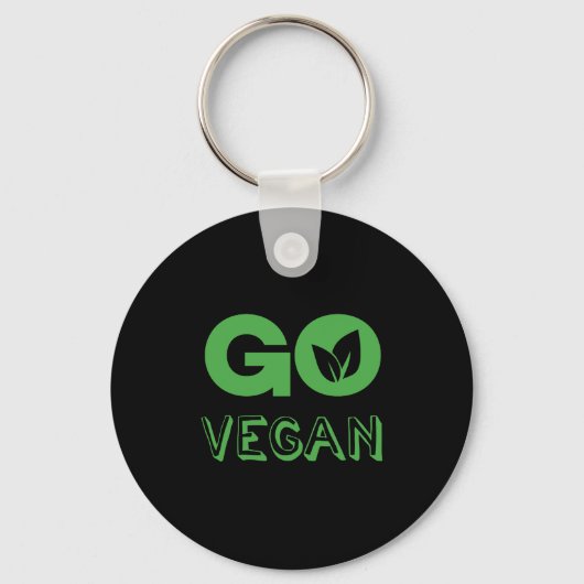Porte-clés Go Vegan Plante Nutrition Veganism (Recto)