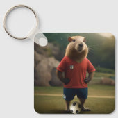 Porte-clés "Goal-Scoring Capybara : The Ultimate Soccer Star  (Recto)