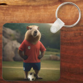Porte-clés "Goal-Scoring Capybara : The Ultimate Soccer Star  (Verso)