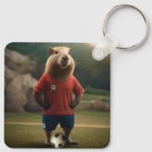 Porte-clés "Goal-Scoring Capybara : The Ultimate Soccer Star  (Dos)