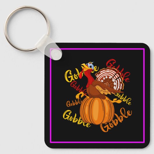 Porte-clés Gobble Gobble Gobble Citrouille-16194 (Recto)