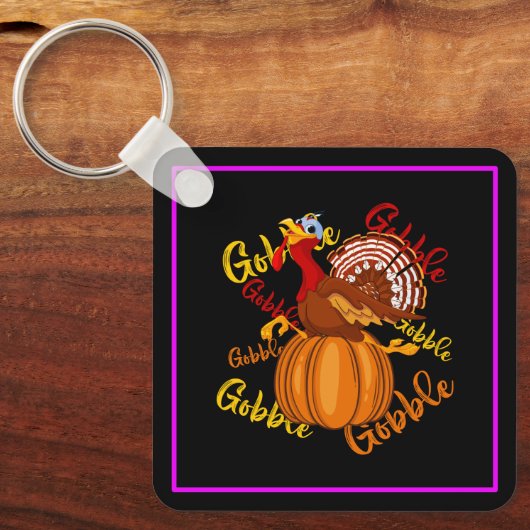 Porte-clés Gobble Gobble Gobble Citrouille-16194 (Recto)